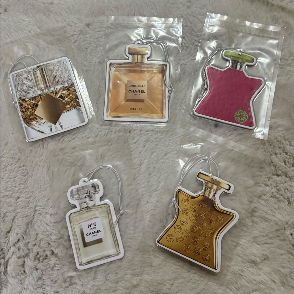 Luxury Air Fresheners- Set of five Chanel, Kilian and Bond.